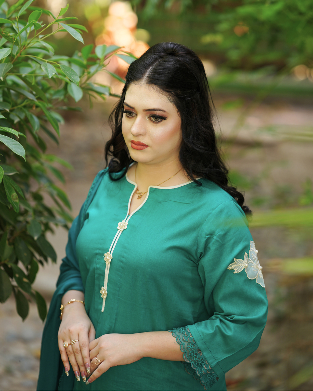 Emerald Flora Lawn Suit.