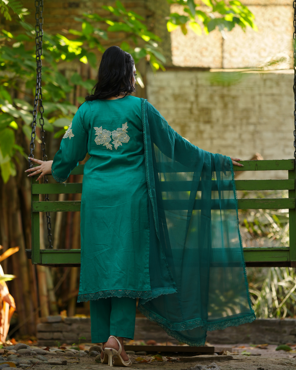 Emerald Flora Lawn Suit.
