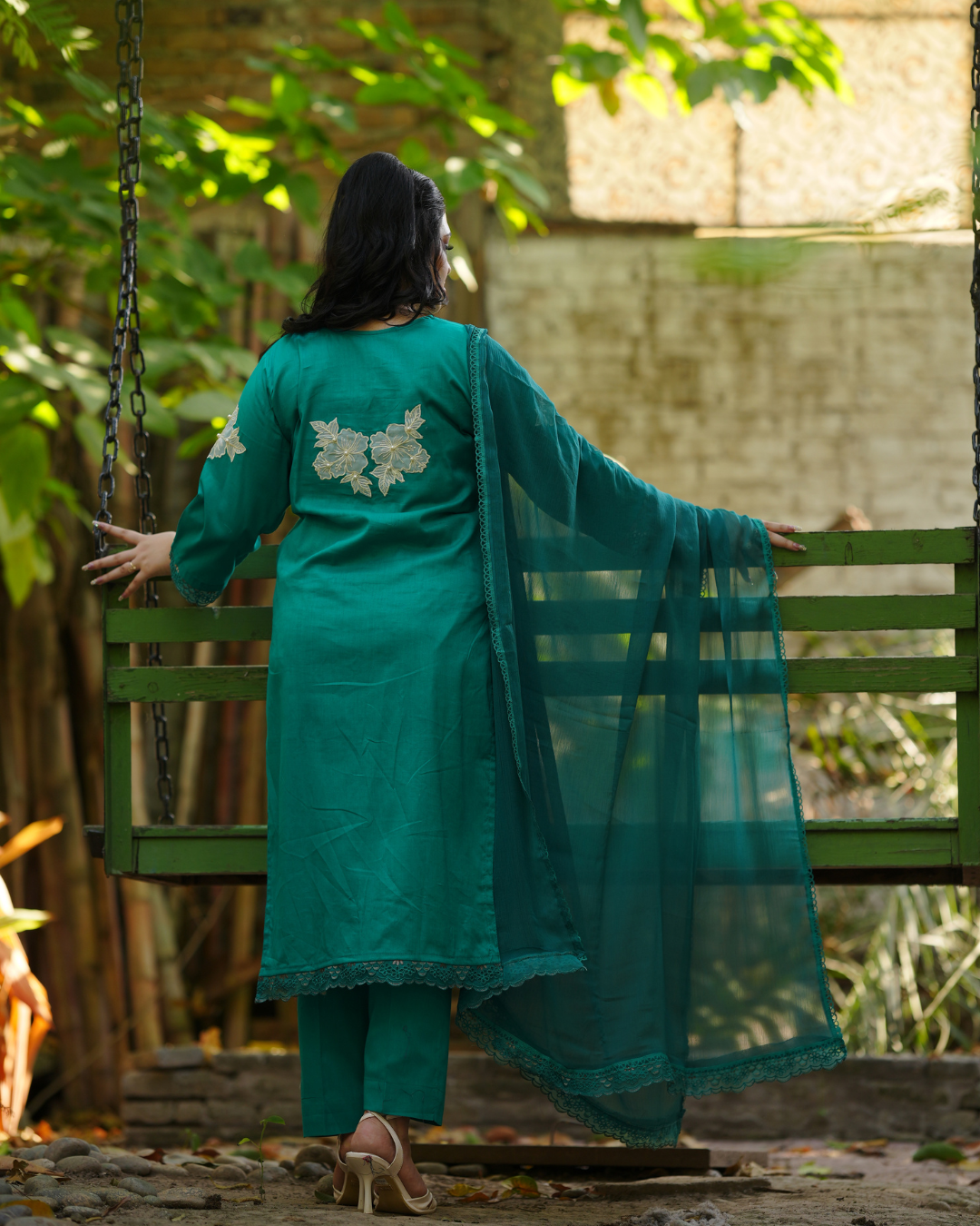 Emerald Flora Lawn Suit.